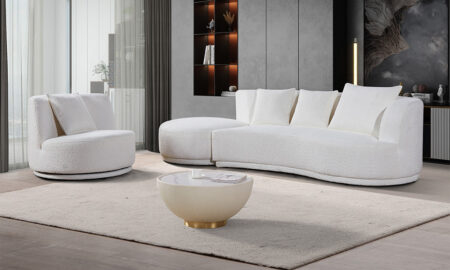 Canapé 3 places + pouf